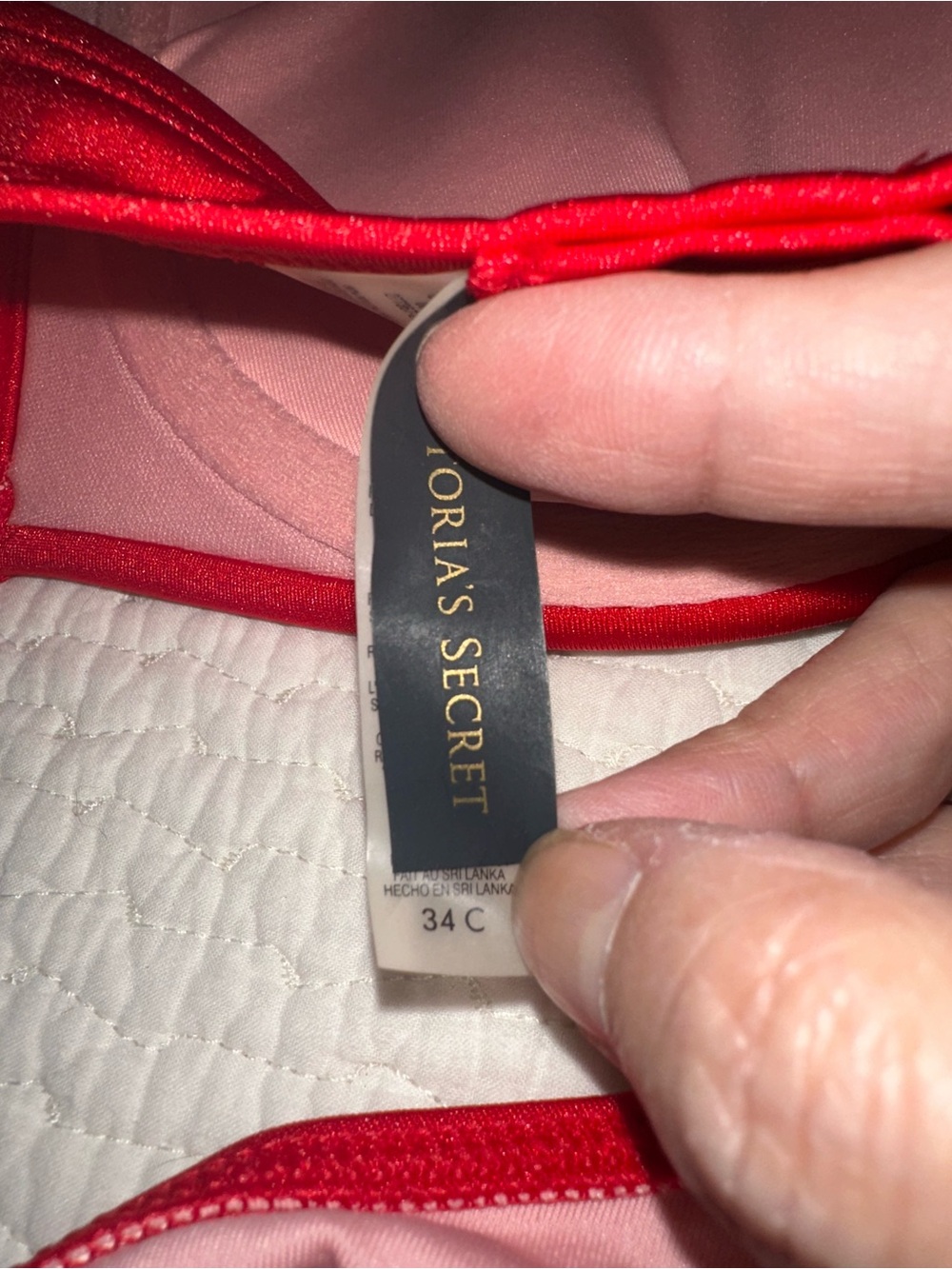 Victoria’s Secret Red Women's Two-Piece Bikini Set with Ring Detail - Picture 2 of 4